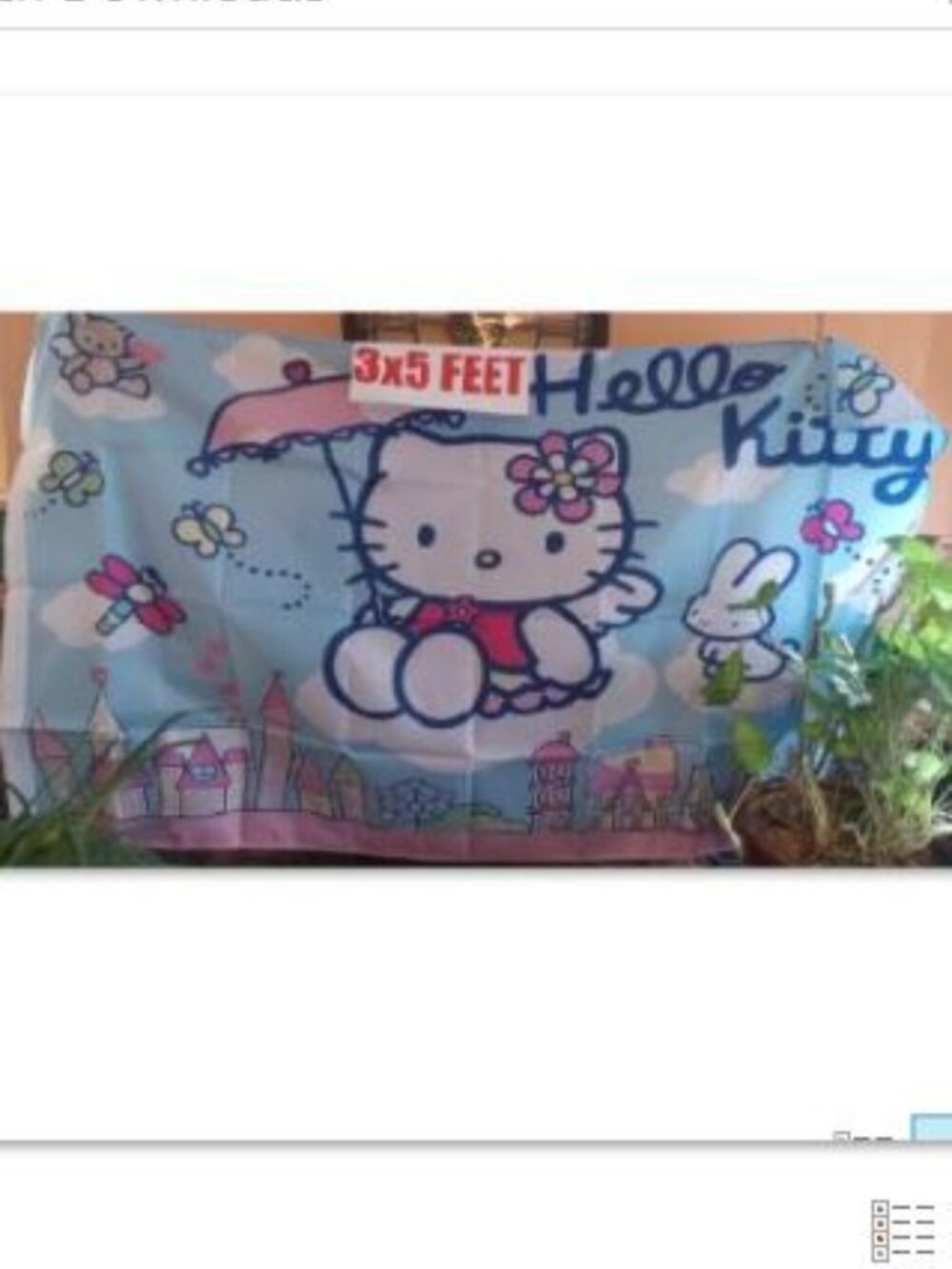Hello Kitty 3x5 Feet Flag Blue